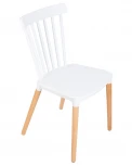 Стул обеденный THEO (ножки светлый бук, цвет белый (W-02))
