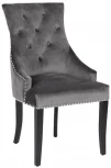 Обеденный стул Garda Decor 236-2K-СЕРЫЙ-Riv96 (Черный/Темно-серый)