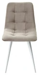 Стул CHILLI-Q латте #25, велюр / белый каркас, 4 шт/ 1 к