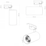 Трековый светильник однофазный 220V Denkirs Solid Koper DK6455-BK (LED)