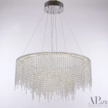 Подвесная люстра светодиодная APL LED Sicilia SH02.73.2D.B.Ni.4000 (220V, хрусталь, на тросе)