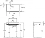 Раковина Jacob Delafon Rythmik EXO112-Z 80x46 см