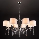 Подвесная люстра Eurosvet Madera 10127/8 хром/прозрачный хрусталь Strotskis Smart (10093/8)