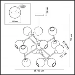 Потолочная люстра Lumion Everly 3752/12C