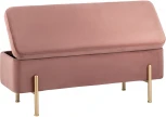 Банкетка Stool Group Болейн с ящиком велюр розовый УТ000035335