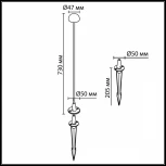 Уличный светильник IP65 Odeon Light Verde 7122/4GLA акрил/металл LED 4W 24V