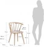 Обеденный стул La Forma (ex Julia Grup) Trise (ДСП,Дерево,Каучук)