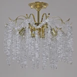 Потолочная люстра хрустальная на штанге Reluce 02384-0.3-6+3 FFG (220V)