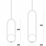 Подвесной светильник Matthew Mccormick Hoop 40 Silver Mila Pendant ImperiumLoft Hoop-B01 (179965-22) (220V, на проводе, шар)