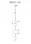 Подвесной светодиодный светильник MyFar Violla MR2021-4PL (220V, на проводе, шарики, IP40)