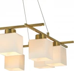 Подвесной светильник Escada Spacium 2136/8S 8x40Вт E27, металл/стекло, медь, белый матовый плафон (220V, на тросе)