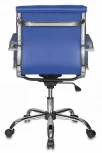 Кресло руководителя Бюрократ CH-993-Low синий эко.кожа низк.спин. крестовина металл хром