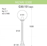 Наземный фонарь Fumagalli GLOBE 300 G30.151.000.WXF1R (220V, фонарь, шар, IP55)