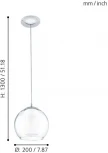 Подвесной светильник Eglo Bolsano 92761 (220V, на проводе, шар)