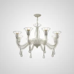 Подвесная люстра Cast 8 White ImperiumLoft Cast01 (181893-26) (220V, на цепи, свеча)