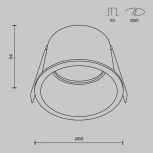 Встраиваемый светильник Reif GU10 1x50Вт Maytoni Technical DL049-01WG