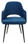 Стул M-City FANTINE-LA СИНИЙ #29, велюр / черный каркас