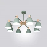 Потолочная люстра на штанге Folke 8 Green ImperiumLoft Folke01 (178027-26) (LED, 220V)