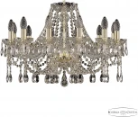 Подвесная люстра Bohemia 107 107/12/240 G (220V, подвески, на цепи, подсвечник, свеча)