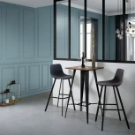 Барный стул La Forma (ex Julia Grup) Alve (Черный/ Пена,Сталь,Фанера)