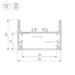Профиль SL-LINE-5035-2000 ANOD (Алюминий) 029040 Arlight SL-LINE