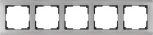 Рамка на 5 постов (глянцевый никель) W0051602 (a050999)