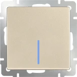 Выключатель одноклавишный проходной с подсветкой (шампань) Werkel W1112111 (a050871)