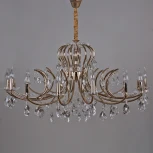 Подвесная люстра ILLUMICO IL2326-16POR-39 GD (220V, хрусталь, на цепи, подсвечник, свеча)