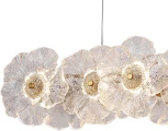 Подвесная люстра светодиодная Kink Light Грея 07601-95L,36 (220V, на тросе, цветы)