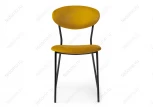 Стул Woodville на металлокаркасе Корсе желтый / черный глянец 494364