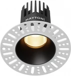 Встраиваемый светильник под гипсокартон Maytoni Dip DL119-10W-2.7K-TRS-B (LED, 220V, круглые)
