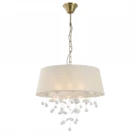 Подвесная люстра с керамическими подвесками (13029/6P Beige) Indigo Tenerezza V000557 (220V, на цепи)