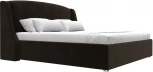 Кровать интерьерная Лотос 180 (Коричневый/Микровельвет) Лига Диванов арт.120766