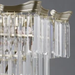 Подвесная люстра ILLUMICO IL3575-6+3PSQ-24 GD LYRA (220V, хрусталь, на цепи)