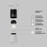 Встраиваемый светильник под гипсокартон Maytoni Dip DL122-15W-2.7K-TRS-W (LED, 220V, круглые)