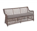 Диван двухместный из искусственного ротанга, цвет коричневый 4SIS Латте YH-C2169W brown