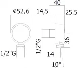 Шланговое подключение Cezares CZR-AI5-NOP черный