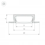 Профиль MIC-F-2000 ANOD Brown Deep (Алюминий) 017655 Arlight