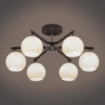 Потолочная люстра Eurosvet Blasco 30145/6 хром/венге (220V, шарики)