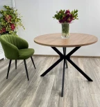 Стол ВЕГА D100 Дуб Канзас/ черный каркас