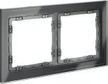 Рамка на 2 поста (графит, стекло) Voltum S70 VLS110207