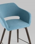 Стул полубарный Stool Group Саймон велюр пыльно-голубой УТ000025177