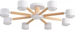 Потолочная люстра на штанге Lumion Vudi 8306/8C белый, дерево/металл GX53 LED 8*7W 220V