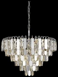 Подвесная люстра ярусная каскадная Wertmark Crescentia WE105.16.103 (220V, хрусталь, на цепи)
