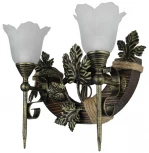 Бра Тарьсма Канада-2П роса KN2PBPTRHR (220V, подсвечник, свеча, листья)