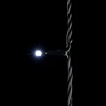 Гирлянда Нить 10м Белая с Мерцанием Каждого Диода 24В, 100 LED, Провод Черный ПВХ, IP54