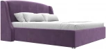 Кровать интерьерная Лотос 180 (Сиреневый/Микровельвет) Лига Диванов арт.120785