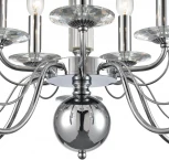 Подвесная люстра Lumion Incanto 8034/10 хром, металл/стекло Е14 10*40W 220V (на цепи, подсвечник, свеча)