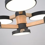 Потолочная люстра Wi-Fi на штанге Turna Dbl L6 Black By ImperiumLoft Turna-Dbl01 (LED, 220V, голосовое управление, умный дом - Алиса)