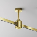 Крепление потолочное Short 78мм с прямым коннектором питания Flarity латунь Maytoni Accessories for tracks Flarity TRA156С-IPC1-BS